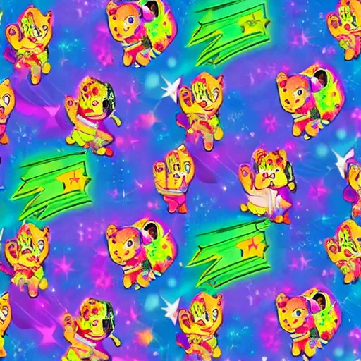 Prompt: Lisa Frank and Goosebumps collaboration