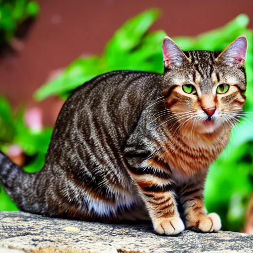 Prompt: tabby cat, full subject in frame