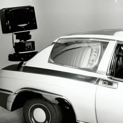 Image similar to a car inside of a hotel room, arriflex 35