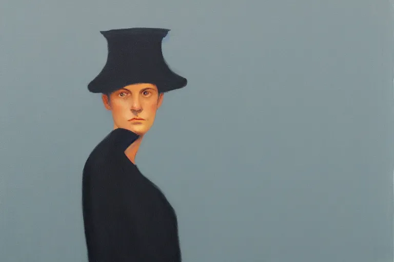 Image similar to young a woman with a raven - shaped hat artwork by tim eitel