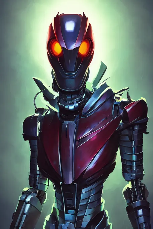 Image similar to epic mask helmet robot ninja portrait stylized as fornite style game design fanart by concept artist gervasio canda, behance hd by jesper ejsing, by rhads, makoto shinkai and lois van baarle, ilya kuvshinov, rossdraws global illumination radiating a glowing aura global illumination ray tracing hdr render in unreal engine 5