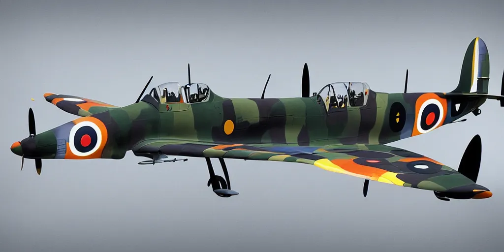 Image similar to spitfire mk vb, high detail, art,