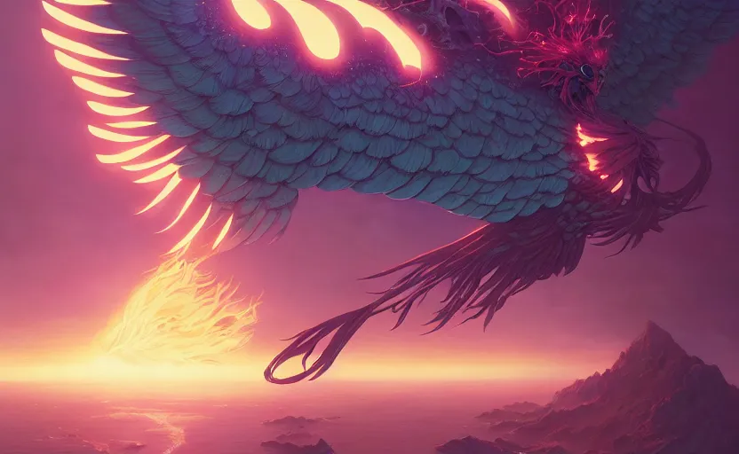 Image similar to highly detailed surreal vfx portrait of the death of the phoenix, xmen, stephen bliss, unreal engine, greg rutkowski, loish, rhads, beeple, makoto shinkai and lois van baarle, ilya kuvshinov, rossdraws, tom bagshaw, global illumination, detailed and intricate environment