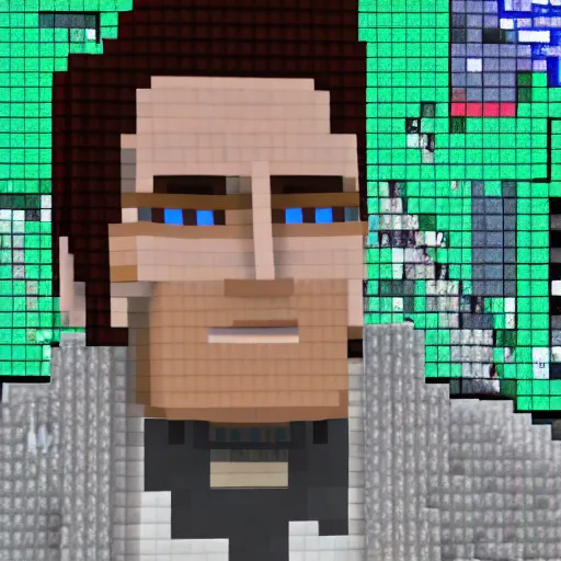 Prompt: Elvis Presley in Minecraft, 8k, award-winning