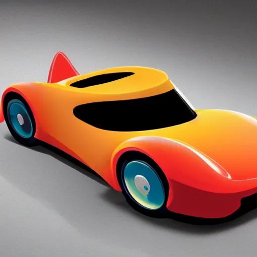 Prompt: A car designed by a crayon
