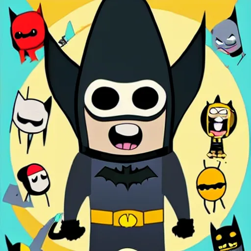 Image similar to batman as adventure time character