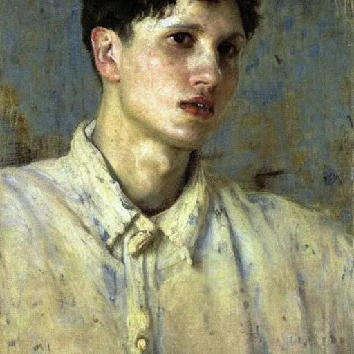 Prompt: augustus, by ilya repin, oil on canvas, 1 8 8 3