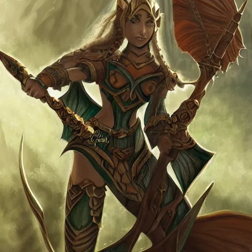 Image similar to llanowar elves, fantasy art, in style of Anson Maddocks