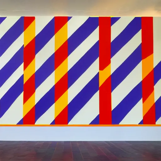Prompt: sol lewitt wall drawing in style of pop art