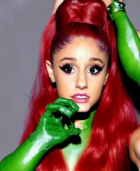 Image similar to ariana grande as poison ivy