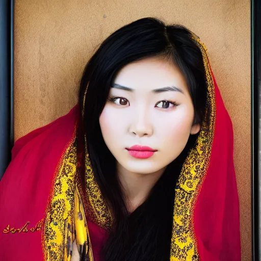 Image similar to Portrait of a beautiful asian woman, Award Winning, Photography, 2015