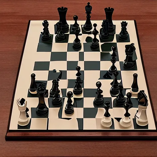 Prompt: the matrix chess board set