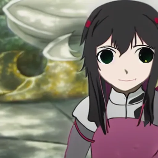 Prompt: still of Arya stark in Puella magi madoka Magica