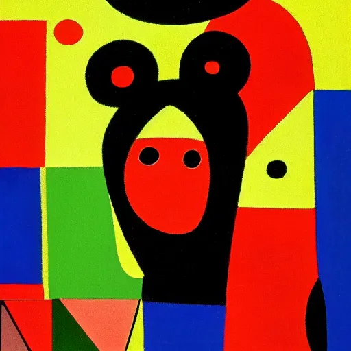 Image similar to portrait of a famous woman by joan miro