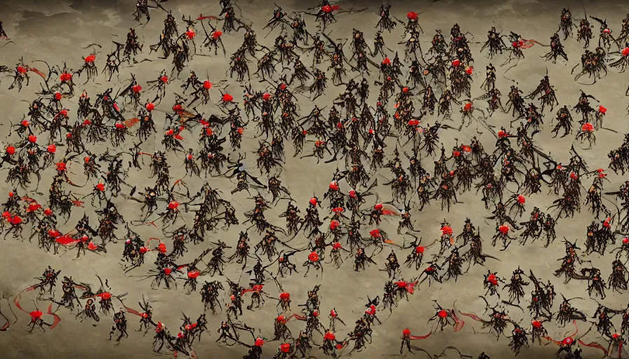 Prompt: fight between and mongols and chinese, artstation, thousands of fighters, birds eye view