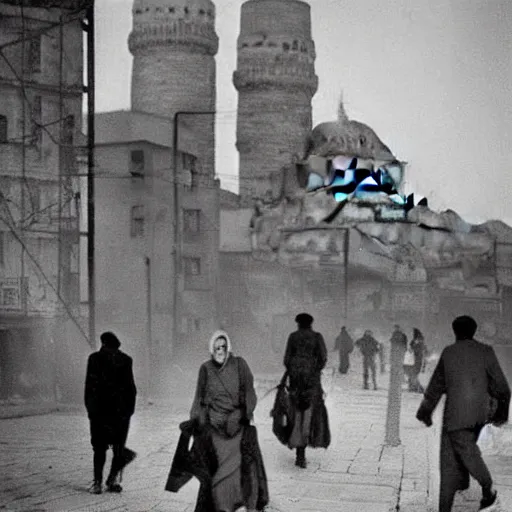 Image similar to istanbul fallout style 1930s