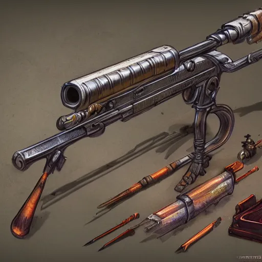 Image similar to an arcane rifle, artstation, intricate