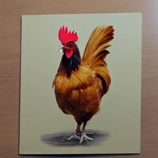 Image similar to a super realistic super complected mechanical chicken