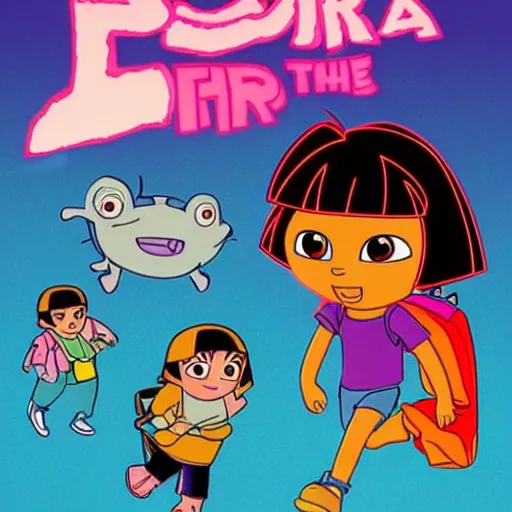 Image similar to dora the explorer in the thing