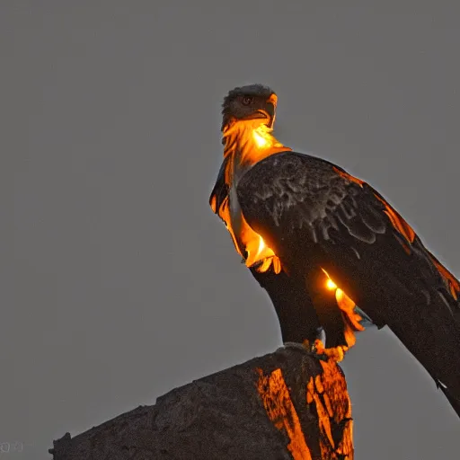 Image similar to flaming eagle in the darkness