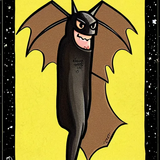Image similar to a bat, illustrated by nastyneckface