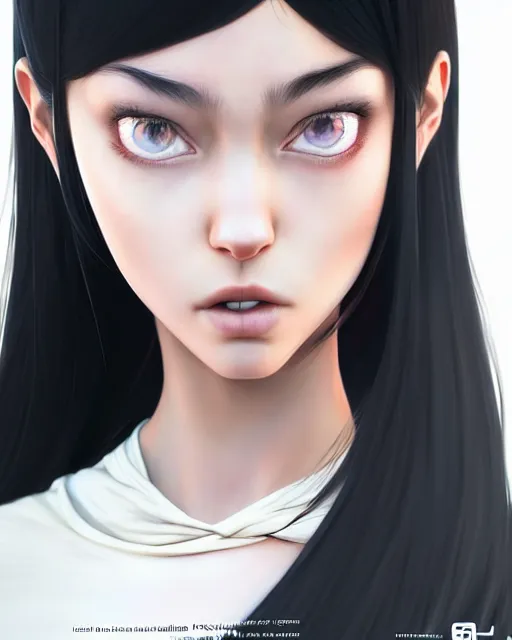 Image similar to full 1 2 0 mm face portrait of a beautiful slender uzbek girl, in tshirt, furious, by saruei and guweiz and ilya kuvshinov and grant morrison and range murata digital art, ultra clear and sharp focus, trending on artstation hq, deviantart, pinterest, unreal engine 5, 4 k uhd image