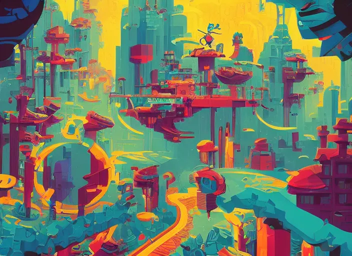 Image similar to graffiti kingdom by android jones and petros afshar, tom whalen, james gilleard