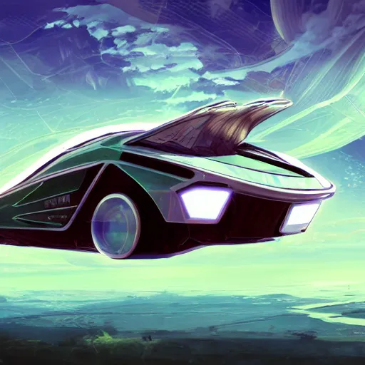 Prompt: solarpunk hovercar, clean energy, green technology, batoidea shape, highway, sunny day, futurism, intricate, engines, glow, highly detailed, peaceful, utopia, bright, digital painting, artstation, concept art, smooth, sharp focus, epic landscape, art by akihiko yoshida and tim mcburnie and anato finnstark