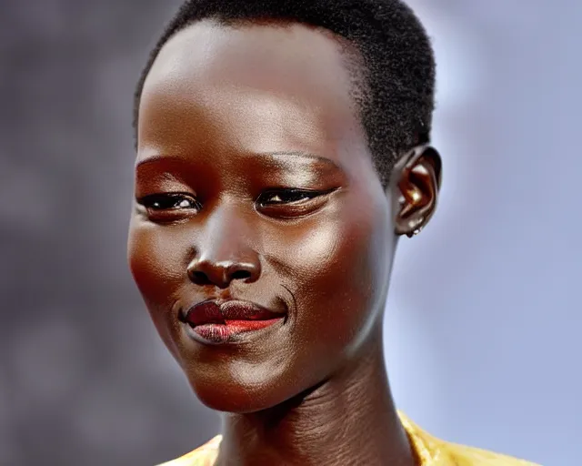 Image similar to tilda swinton mixed with lupita nyongo