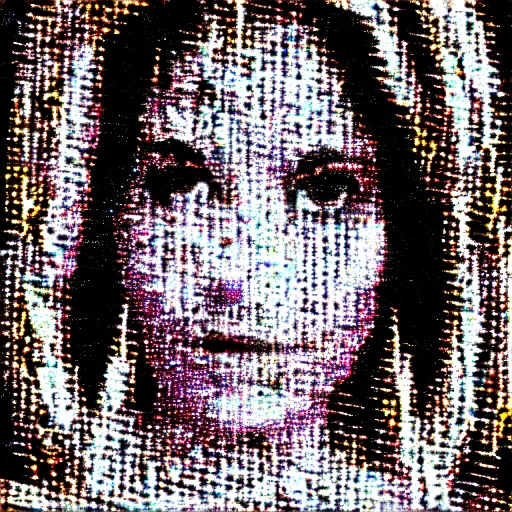 Image similar to vhs static overlay of marian apparition, vhs, 1 9 9 0, highly realistic, highly detailed, vhs noise static, black and white, vhs glitch