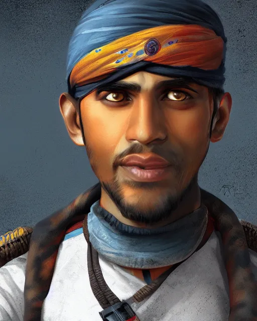 Image similar to A portrait of mragot robbit as an indian fighter, digital art, highly detailed, artstation, sharp, high quality