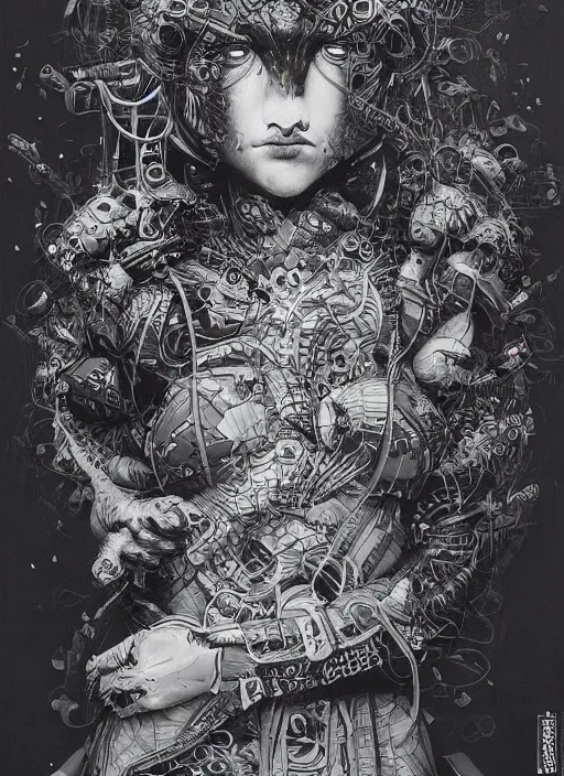 Image similar to Ronin goddess painting by Dan Hillier, trending on artstation, artstationHD, artstationHQ, 4k, 8k