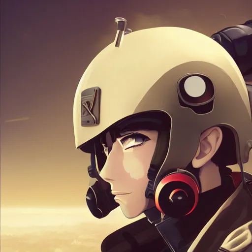 Prompt: portrait of fighter pilot mozart, anime fantasy illustration by tomoyuki yamasaki, kyoto studio, madhouse, ufotable, trending on artstation