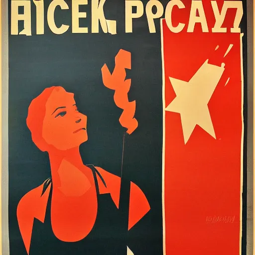 Image similar to soviet era propaganda poster