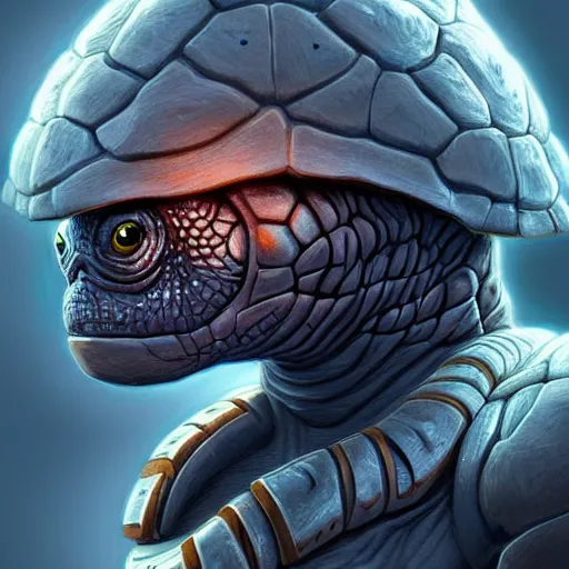 Image similar to aged turtle, sci - fi, charming, pixar splash art, art by artgerm, intricately detailed, highly detailed, trending on artstation, 4 k, wallpaper - 1 0 2 4