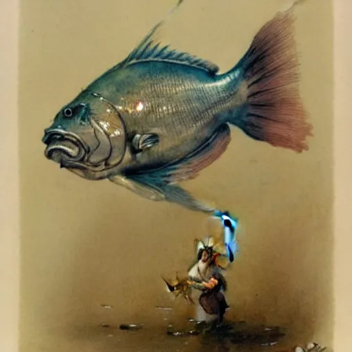 Image similar to ( ( ( ( ( fish as lamp. muted colors. ) ) ) ) ) by jean - baptiste monge!!!!!!!!!!!!!!!!!!!!!!!!!!!