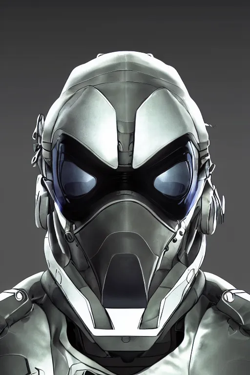 Image similar to cyber cyborg ninja mask helmet metal gear solid artic suit swat commando, global illumination ray tracing hdr fanart arstation by sung choi and eric pfeiffer and gabriel garza and casper konefal, a spectacular view cinematic rays of sunlight comic book illustration, by john kirby