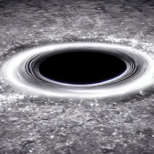 Prompt: artist's rendition of a black hole, 8 k, unreal engine render, highly detailed