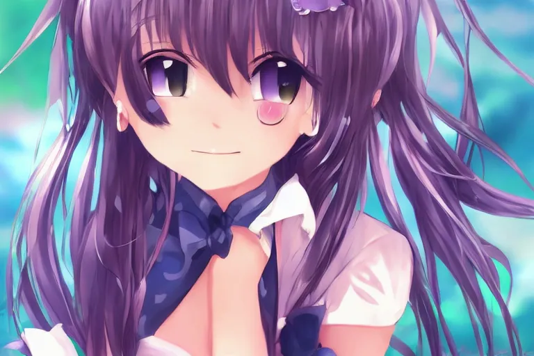 Image similar to very very beautiful cute anime catgirl smile trending on pixiv 8k