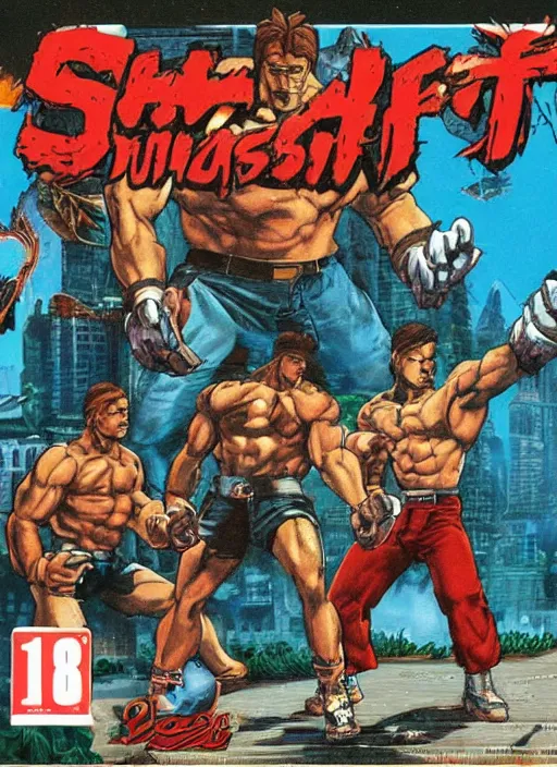 Prompt: hashsquatch the game, streets if rage style cover art