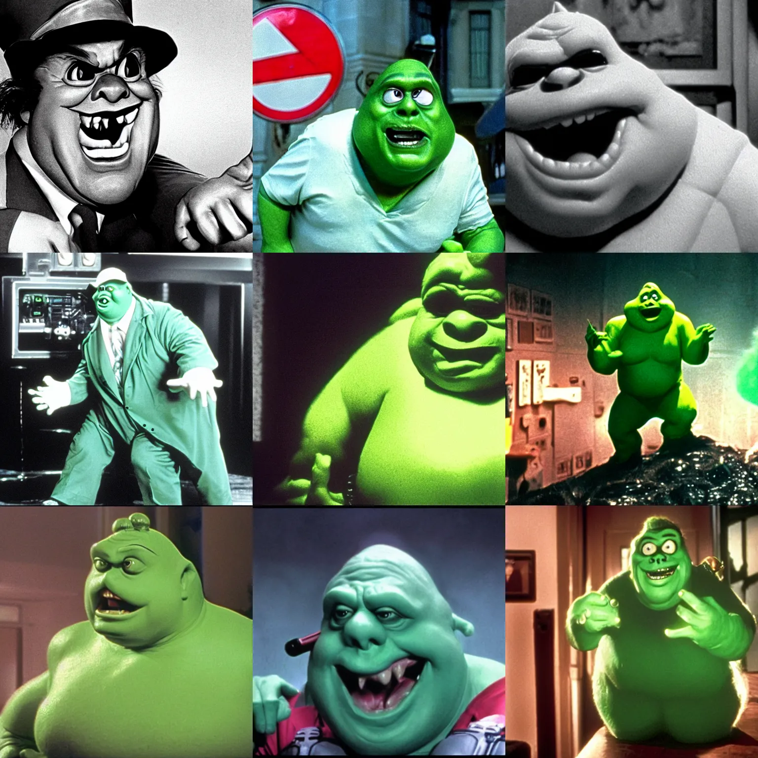 Prompt: < film still > slimer from ghostbusters... by danny devito < / film >