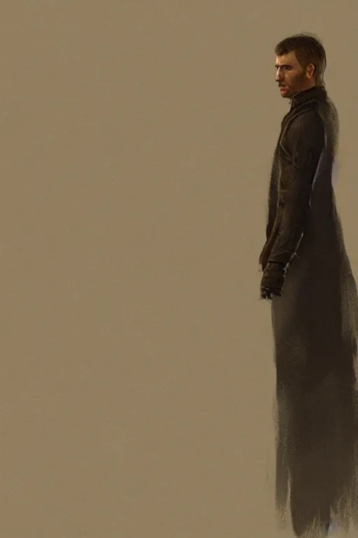 Prompt: concept art of a person from the film bladerunner 2 0 4 9