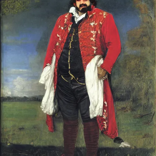 Prompt: wario as an 1 8 th century nobleman, painted by john everett millais