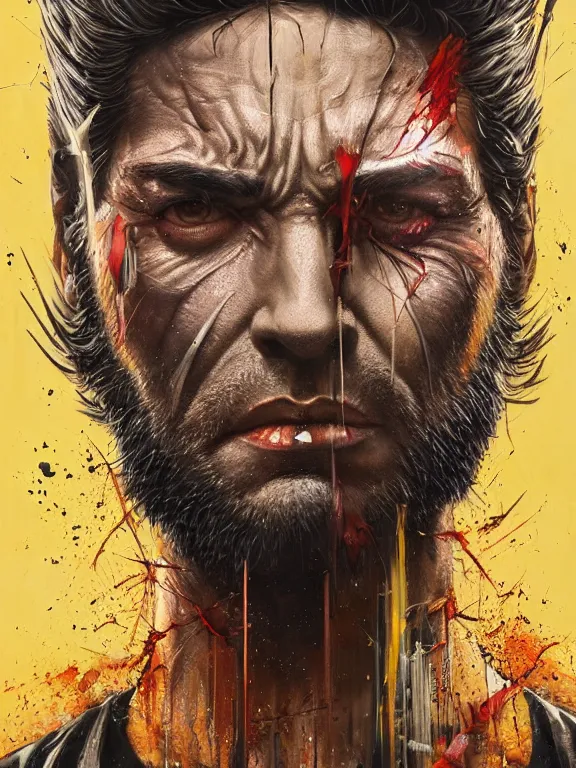 Prompt: art portrait of Wolverine,8k,by tristan eaton,Stanley Artgermm,Tom Bagshaw,Greg Rutkowski,Carne Griffiths,trending on DeviantArt,face enhance,hyper detailed,minimalist,cybernetic, android, blade runner,full of colour,