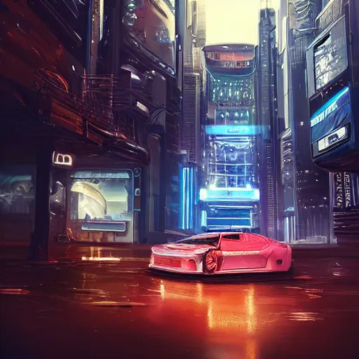 Prompt: Very very very very detailed, very very very very realistic digital art of very very very detailed cyberpunk car, Mars as background , by very very very very talented digital artist in very very very very aesthetic concept art style