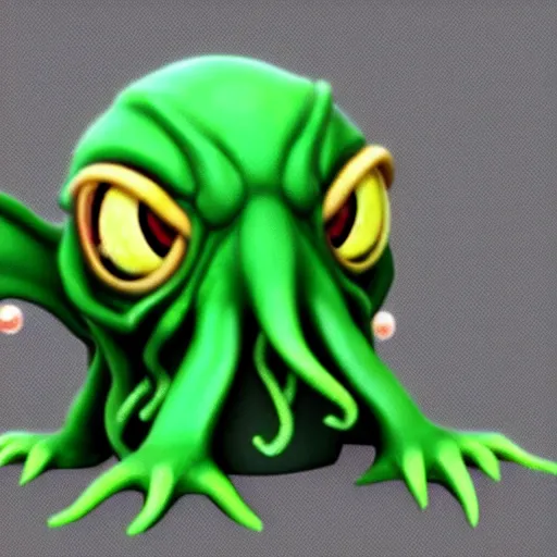 Prompt: an adorable cthulhu pokemon. very cute friendly. beautiful. digital render.