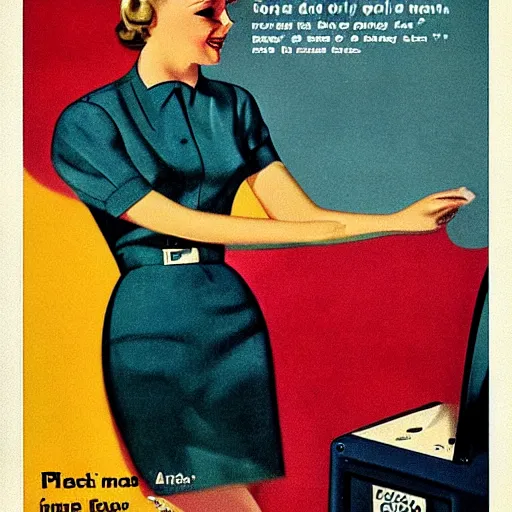 Image similar to 1 9 5 0's iphone advertisement, digital art