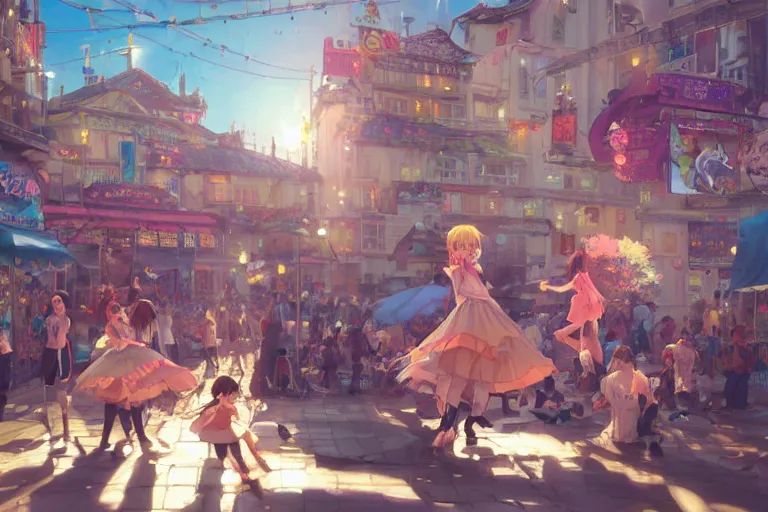 Fantasy Town in 2020, city anime HD wallpaper | Pxfuel