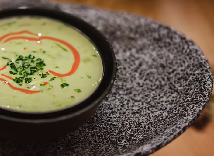 Image similar to dslr photograph of a bowl eldritch horror soup, 8 5 mm f 1. 8