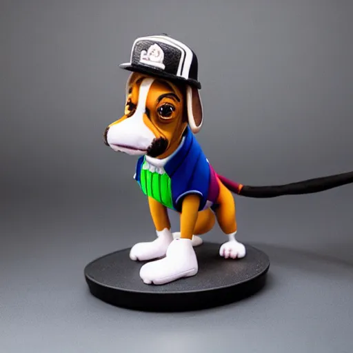 Image similar to Snoop Dogg amiibo, product photo, studio lighting